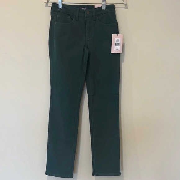 NWT- NYDJ Sheri Slim Jeans In Sueded Sateen - Picture 2 of 3